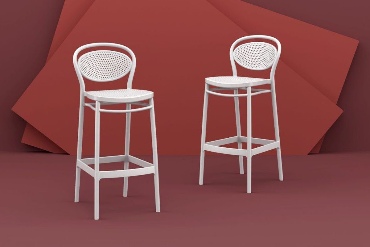 Hospitality Plus Marcel Bar Stool - 650mm Seat Height [960H x 440W]-olive green  