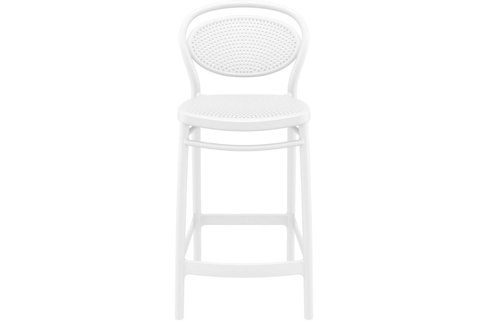 Hospitality Plus Marcel Bar Stool - 650mm Seat Height [960H x 440W]-white  