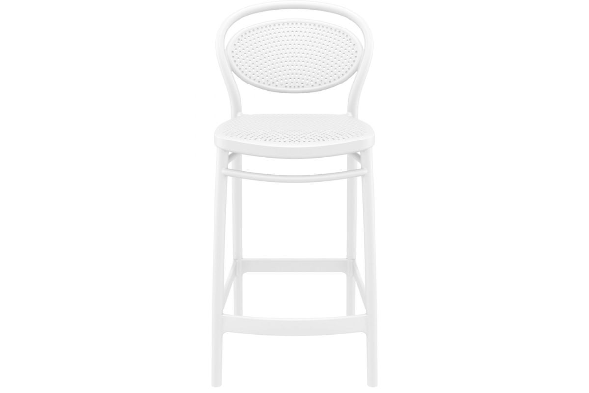 Hospitality Plus Marcel Bar Stool - 650mm Seat Height [960H x 440W]-white  