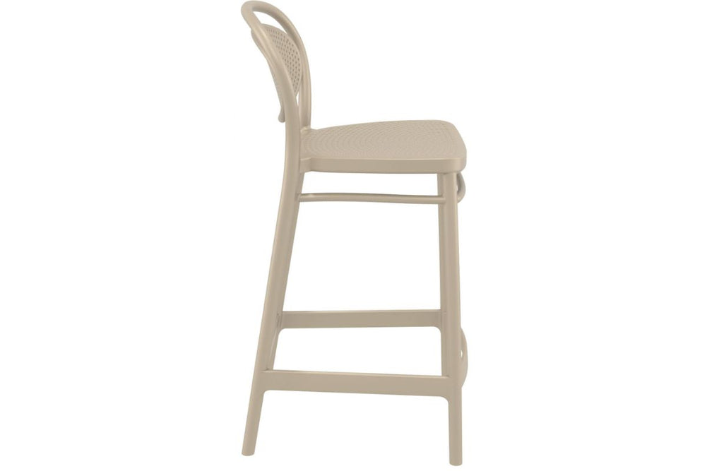 Hospitality Plus Marcel Bar Stool - 650mm Seat Height [960H x 440W]-olive green  