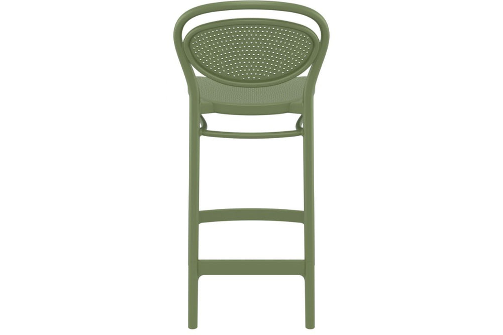 Hospitality Plus Marcel Bar Stool - 650mm Seat Height [960H x 440W]-olive green  