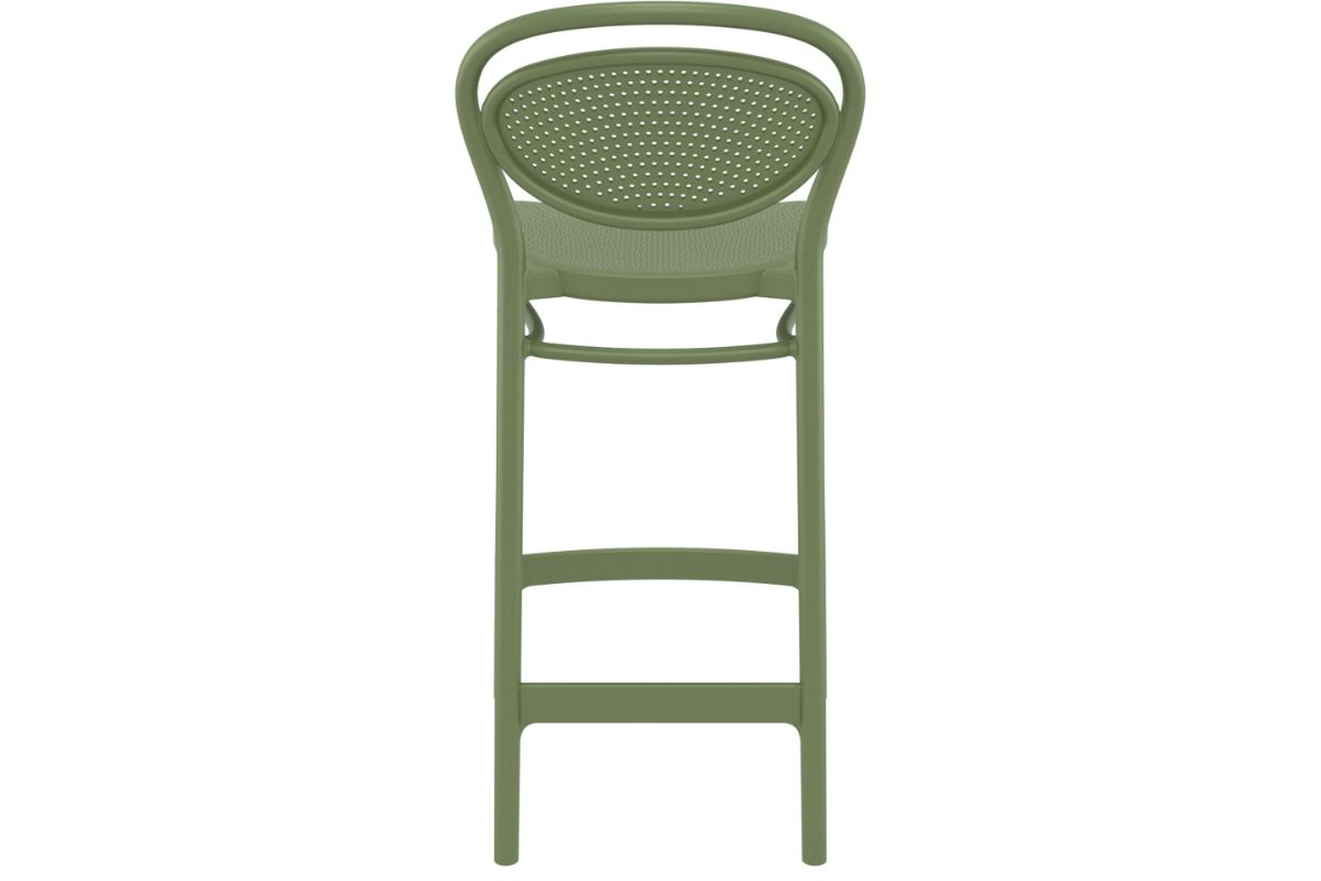 Hospitality Plus Marcel Bar Stool - 650mm Seat Height [960H x 440W]-olive green  