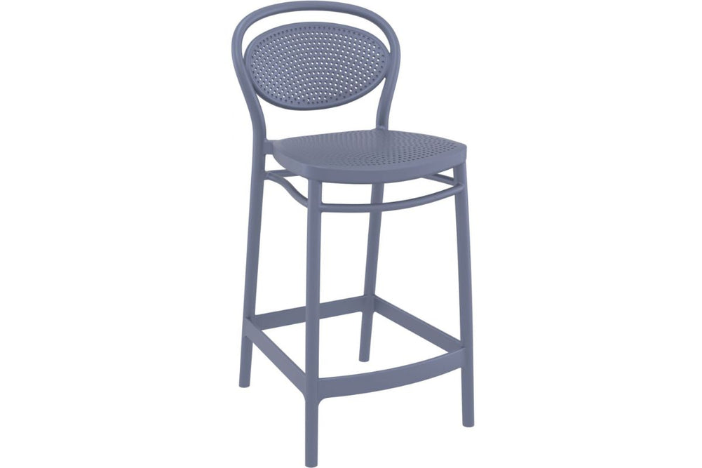 Hospitality Plus Marcel Bar Stool - 650mm Seat Height [960H x 440W]-olive green  