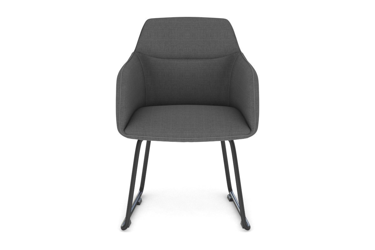 McDuck Sled Cafe Chair - Black Base Jasonl Grey 