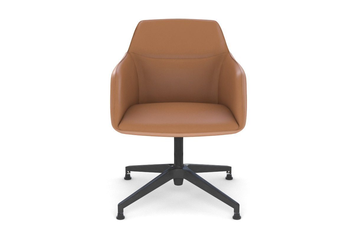 McDuck Swivel Office Chair - Black Base Jasonl Brown Black Glides 