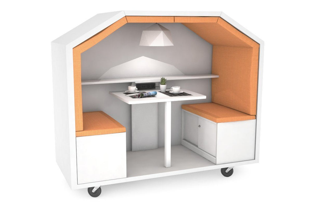 Mobile Meeting Pod-orange fabric  