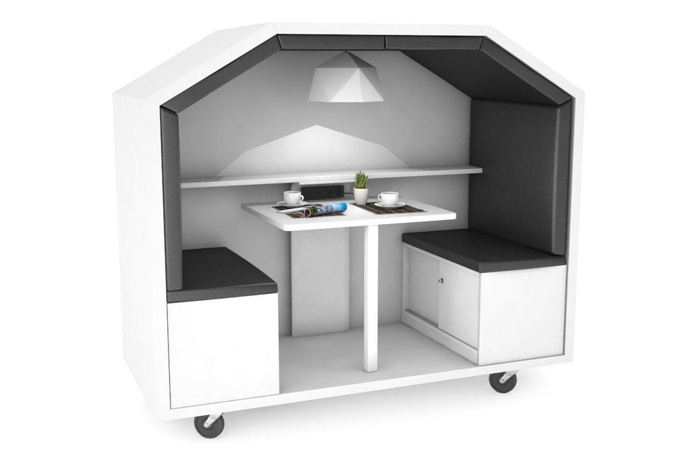 Mobile Meeting Pod-black synthetic leather  