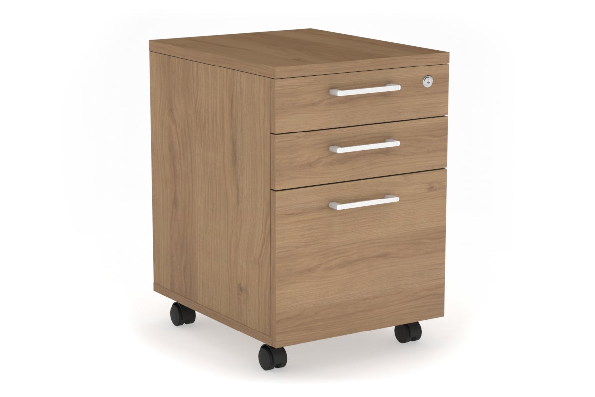 Mobile Pedestal with Lockable Filing Drawers Laminate Jasonl salvage oak white handle 