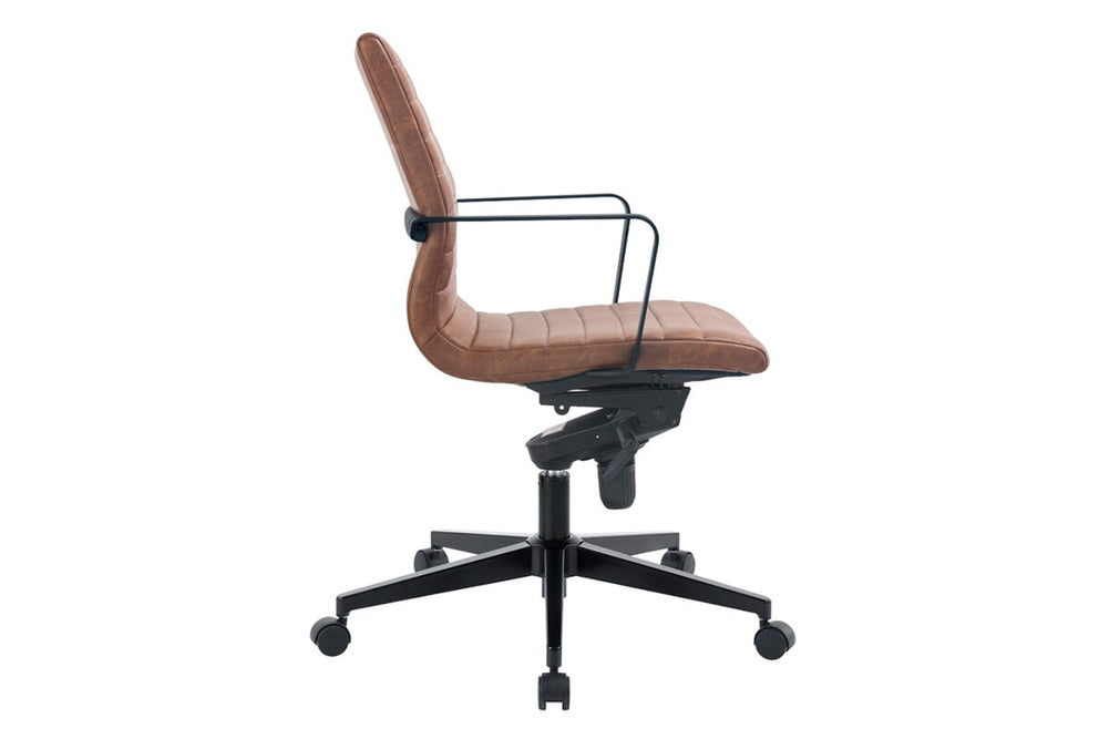 Monarch Boardroom Chair - Medium Back-black  