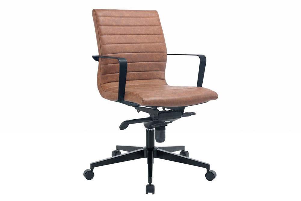 Monarch Boardroom Chair - Medium Back-brown  