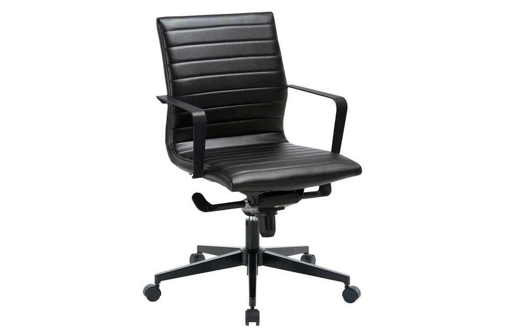 Monarch Boardroom Chair - Medium Back-black  