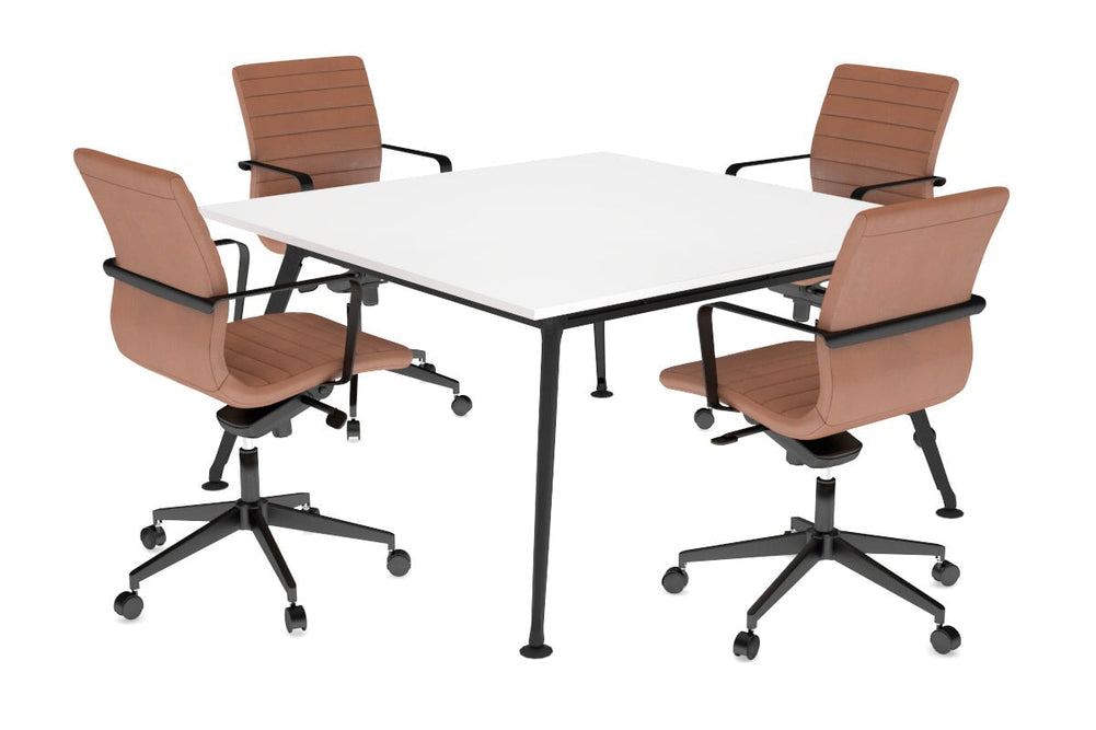 Monarch Boardroom Chair - Medium Back-black  