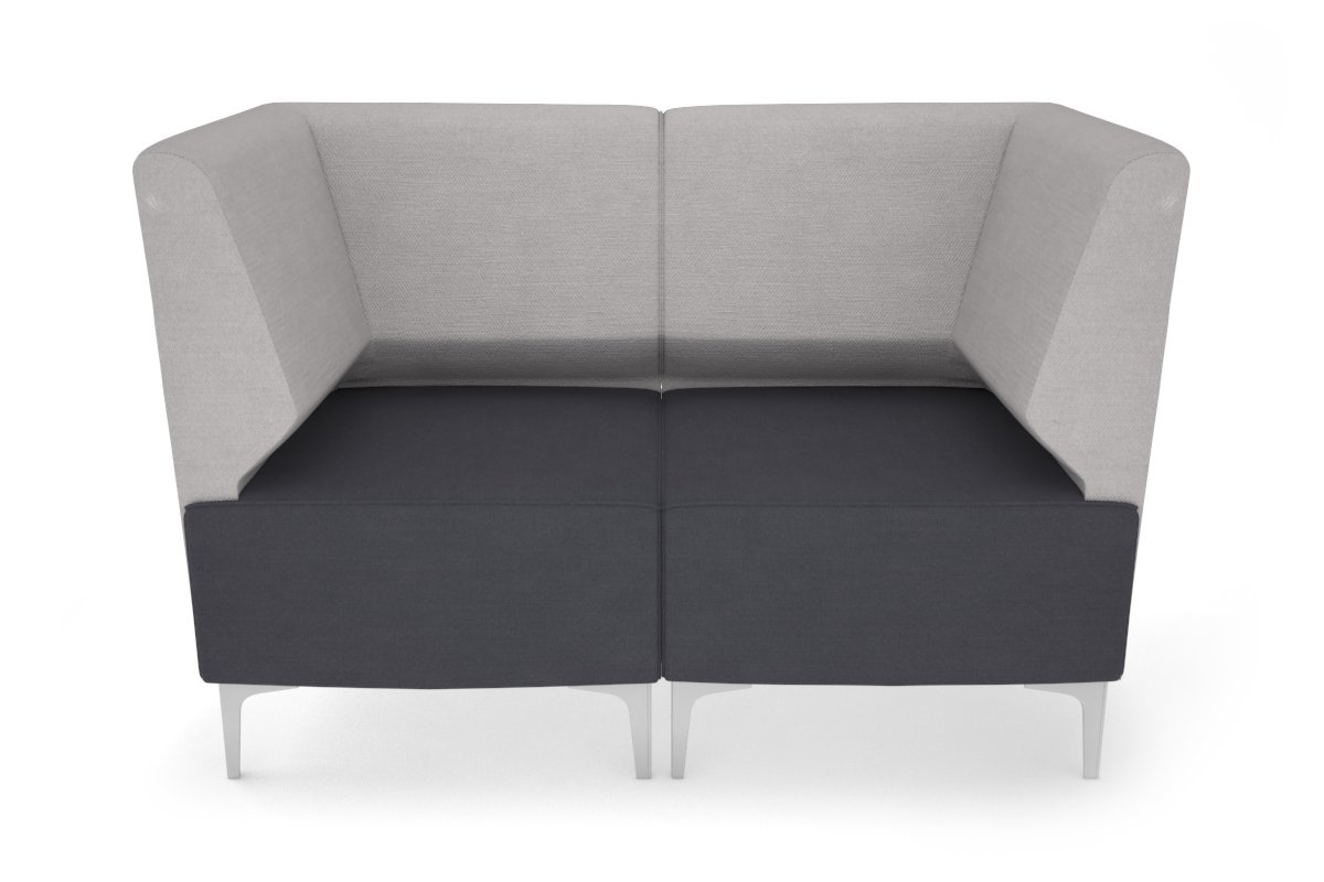 Mondo 2 Seater Corner Lounge-chrome light grey 