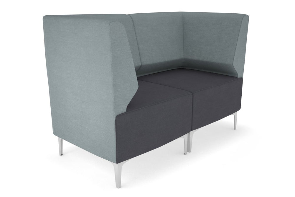 Mondo 2 Seater Corner Lounge-chrome light blue 