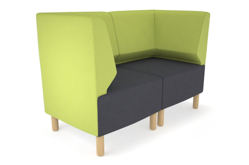 Mondo 2 Seater Corner Lounge-chrome light blue 