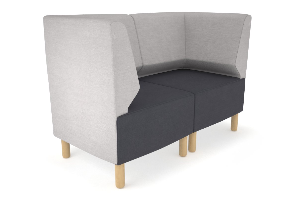 Mondo 2 Seater Corner Lounge-chrome light blue 