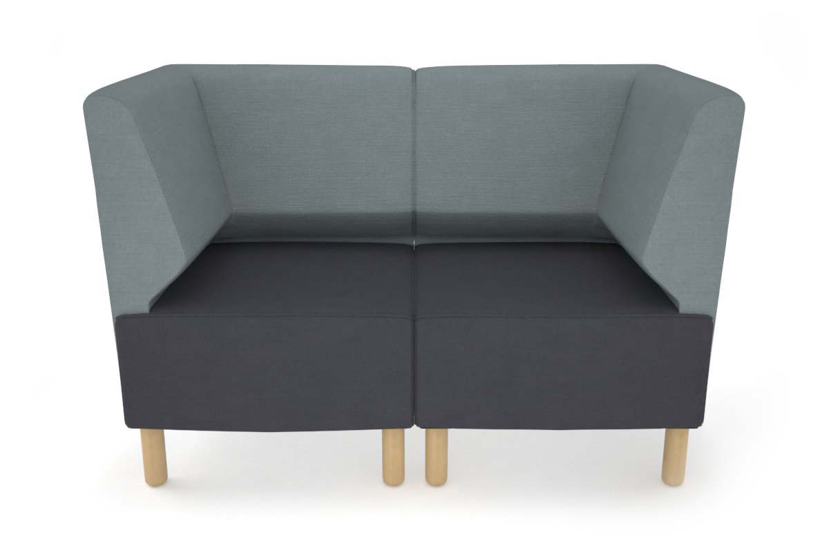 Mondo 2 Seater Corner Lounge-wooden light blue 