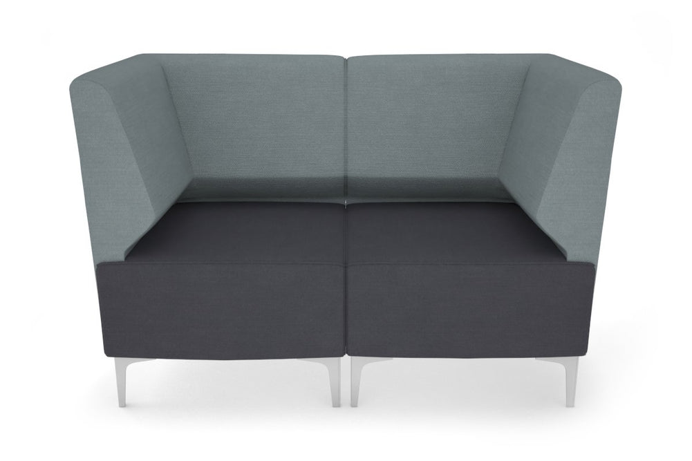 Mondo 2 Seater Corner Lounge-chrome light blue 