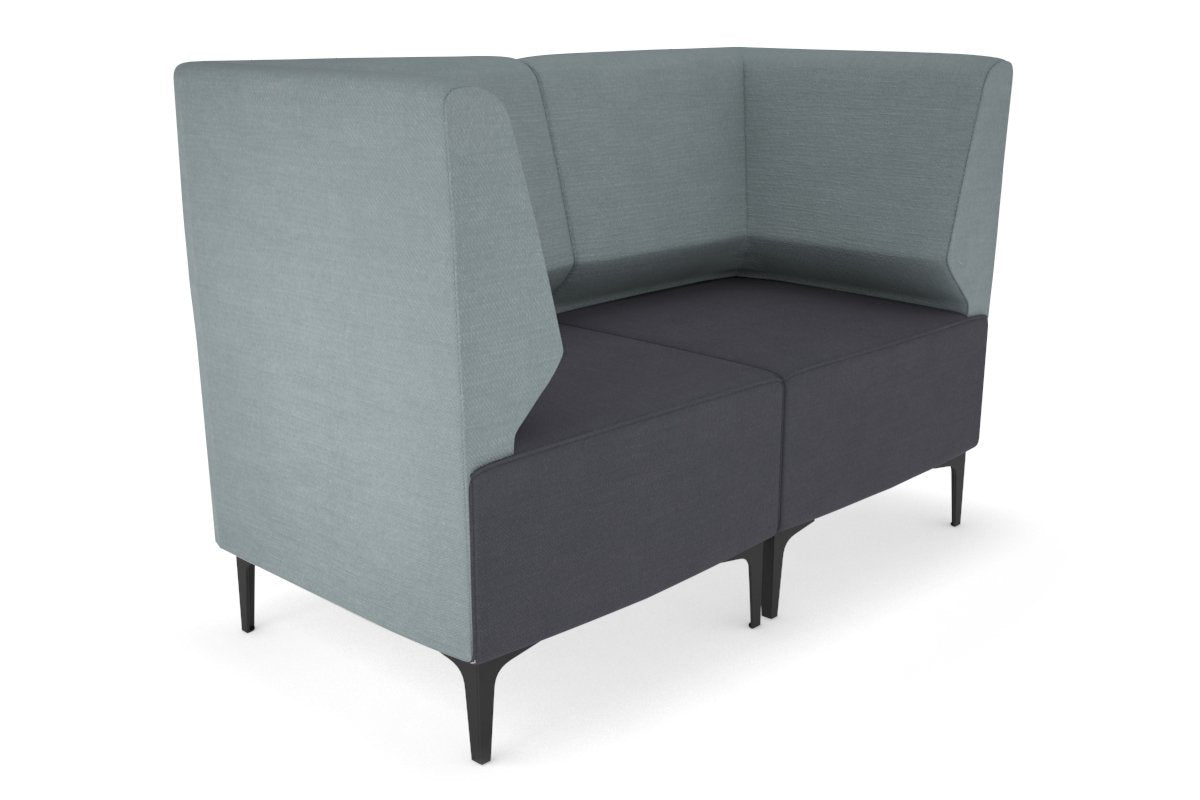 Mondo 2 Seater Corner Lounge-chrome light blue 