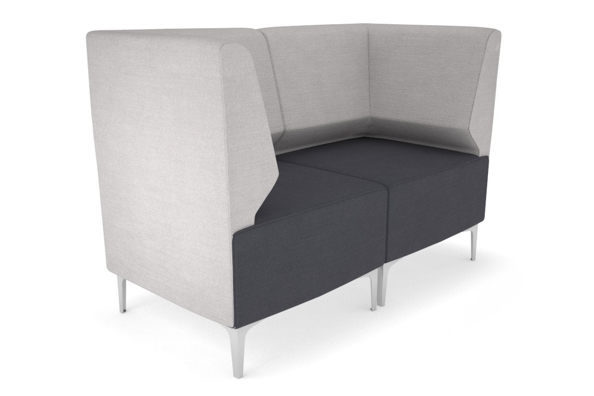 Mondo 2 Seater Corner Lounge-chrome light blue 