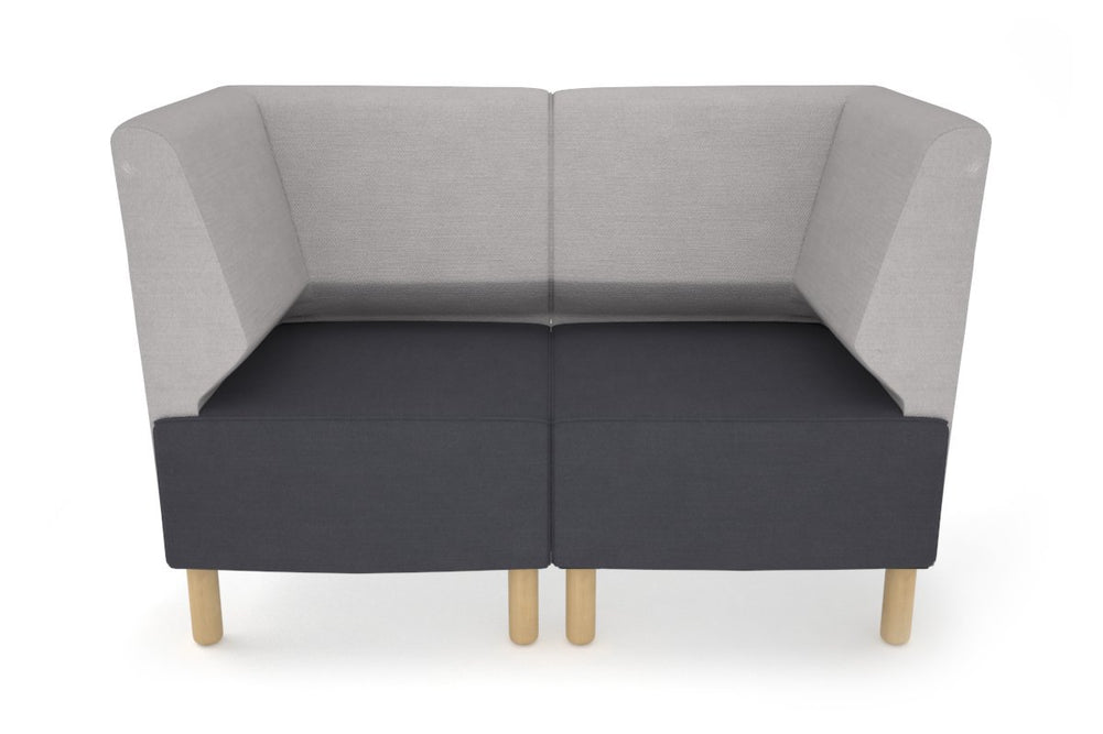 Mondo 2 Seater Corner Lounge-wooden light grey 