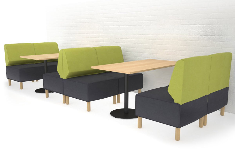 Mondo 2 Seater Lounge-chrome light blue 