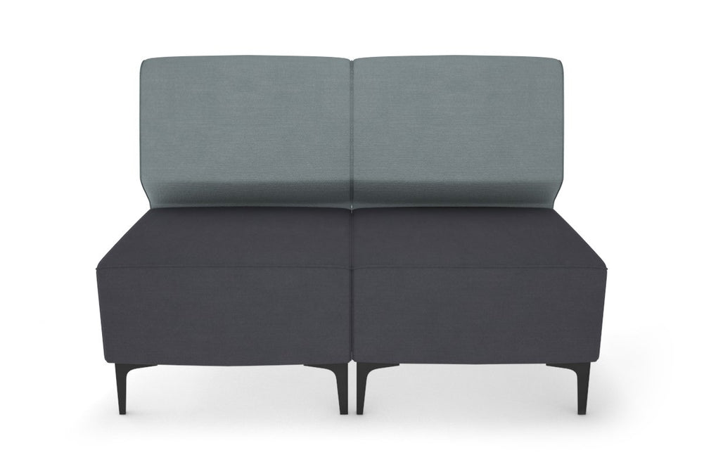 Mondo 2 Seater Lounge-black light blue 