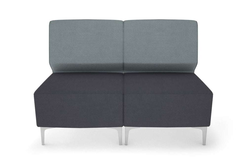 Mondo 2 Seater Lounge-chrome light blue 