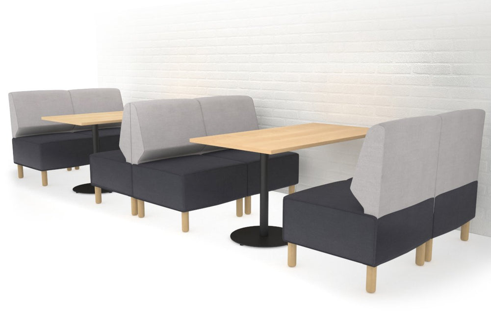 Mondo 2 Seater Lounge-chrome light blue 