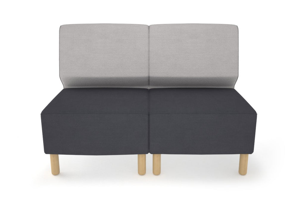 Mondo 2 Seater Lounge-wooden light grey 