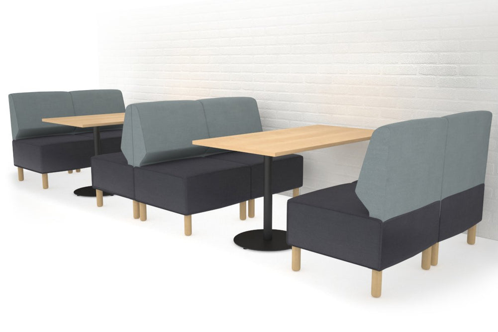 Mondo 2 Seater Lounge-chrome light blue 