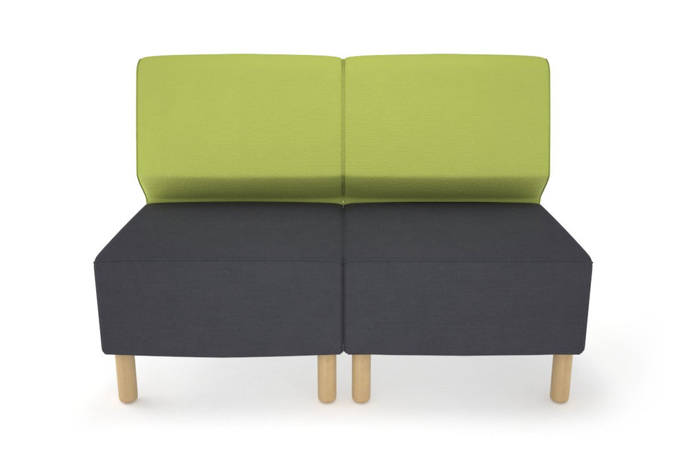 Mondo 2 Seater Lounge-wooden light green 