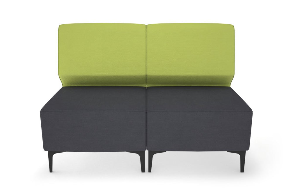 Mondo 2 Seater Lounge-black light green 