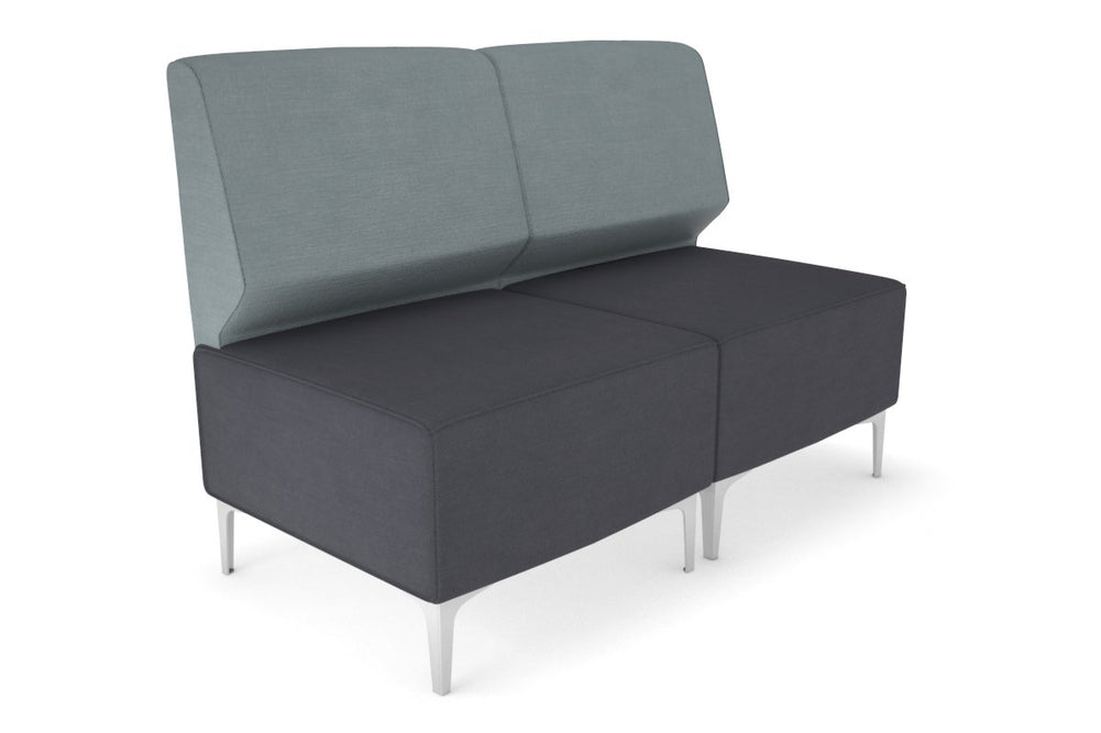 Mondo 2 Seater Lounge-chrome light blue 