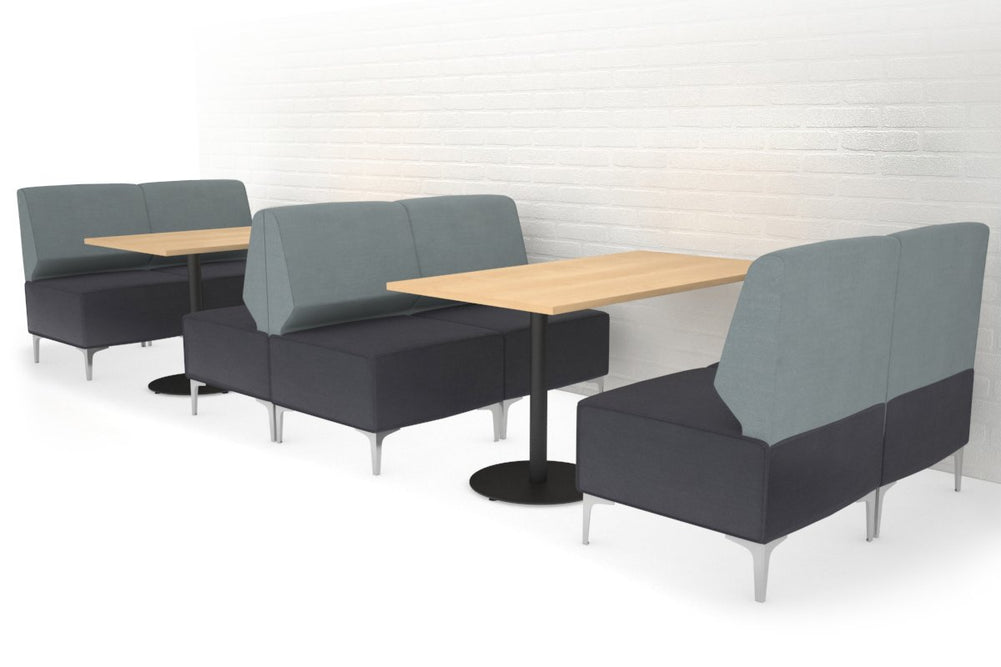 Mondo 2 Seater Lounge-chrome light blue 