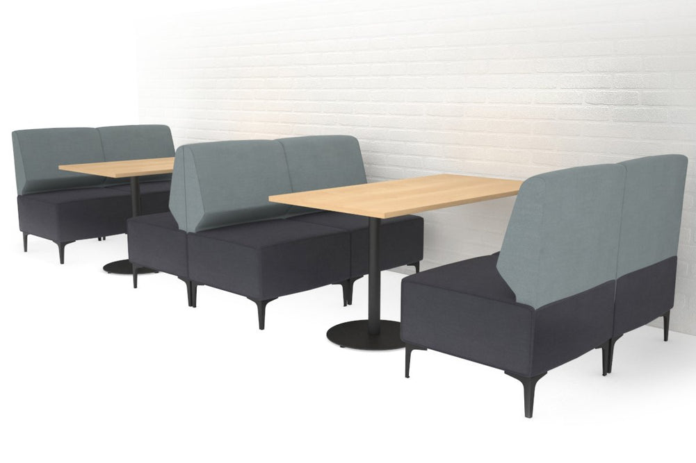 Mondo 2 Seater Lounge-chrome light blue 