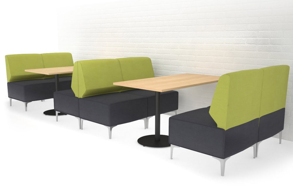 Mondo 2 Seater Lounge-chrome light blue 