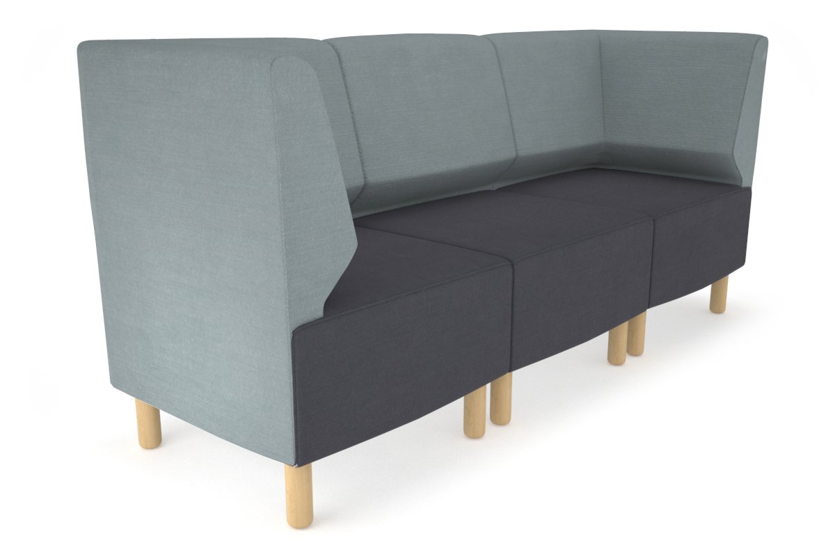 Mondo 3 Seater Corner Lounge-chrome light blue 