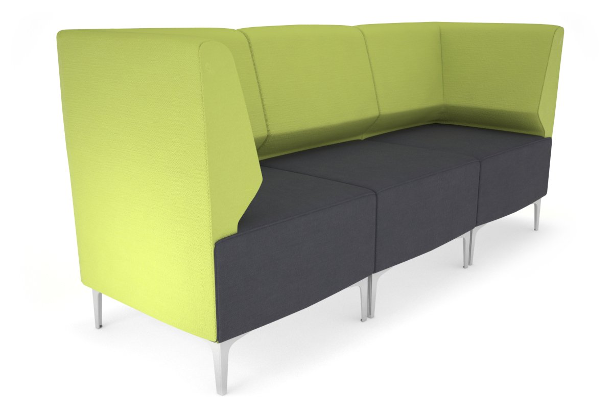 Mondo 3 Seater Corner Lounge-chrome light blue 