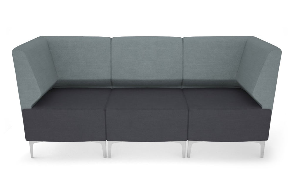 Mondo 3 Seater Corner Lounge-chrome light blue 