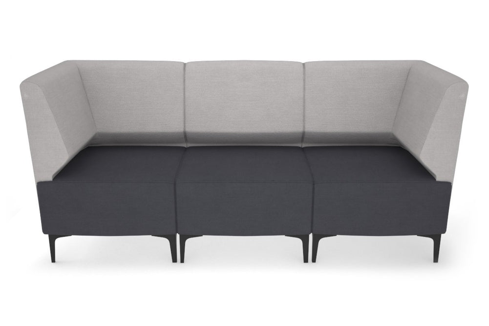 Mondo 3 Seater Corner Lounge-black light grey 