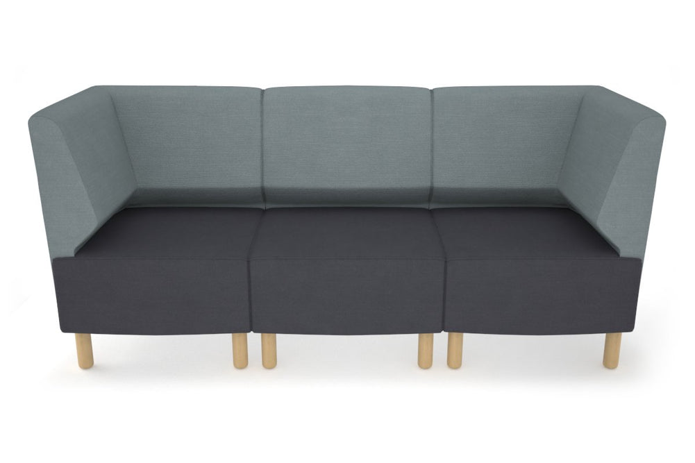 Mondo 3 Seater Corner Lounge-wooden light blue 