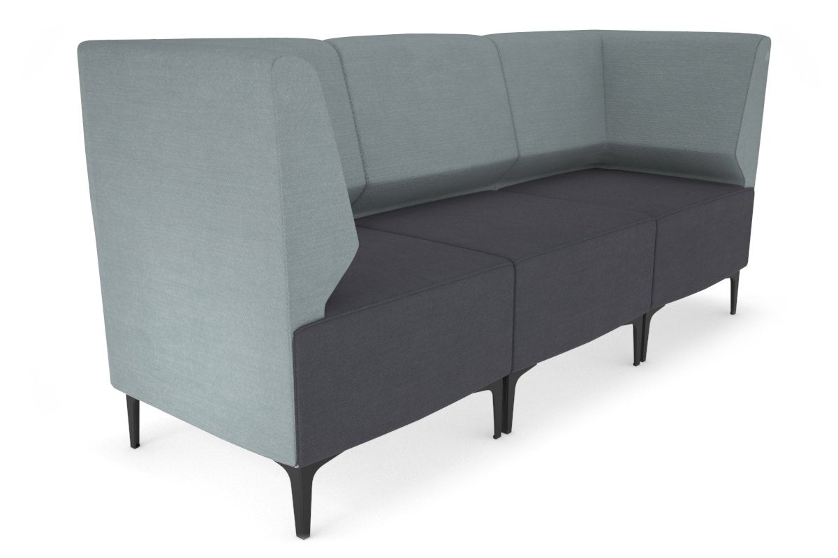 Mondo 3 Seater Corner Lounge-chrome light blue 