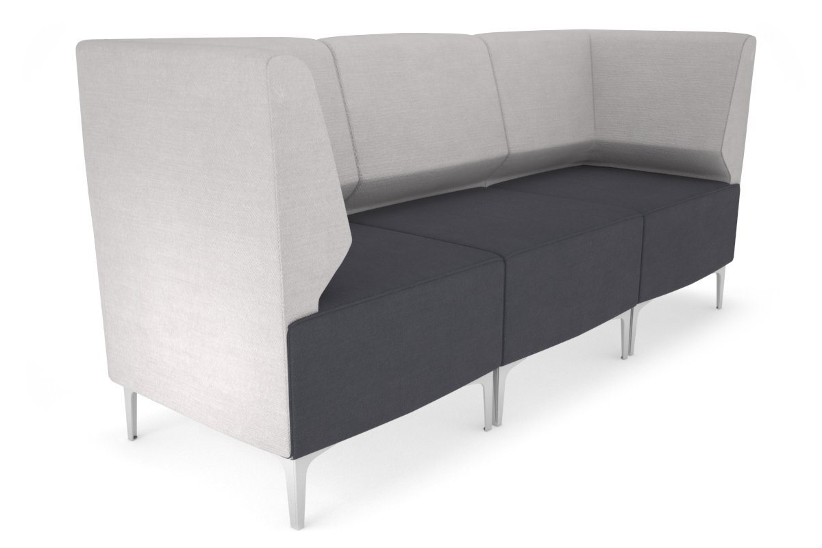 Mondo 3 Seater Corner Lounge-chrome light blue 