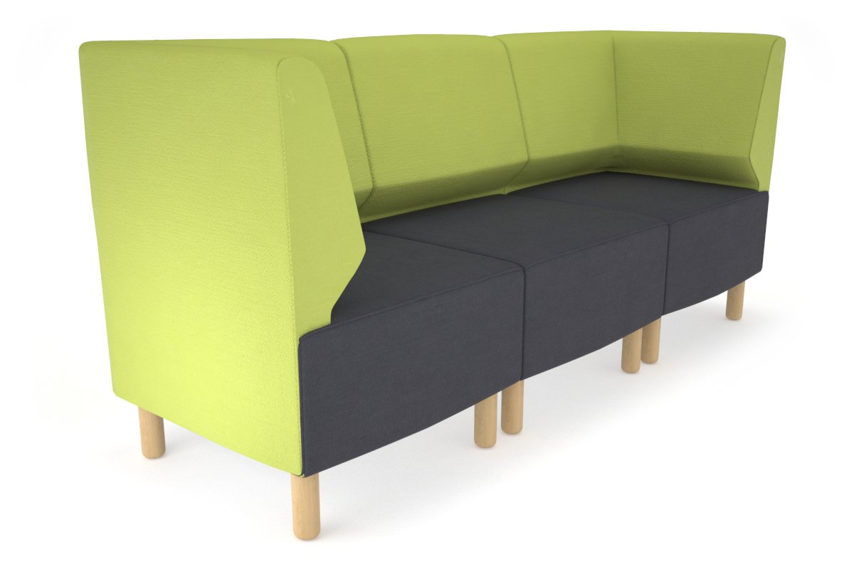 Mondo 3 Seater Corner Lounge-chrome light blue 