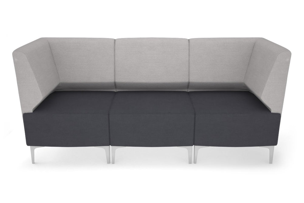 Mondo 3 Seater Corner Lounge-chrome light grey 