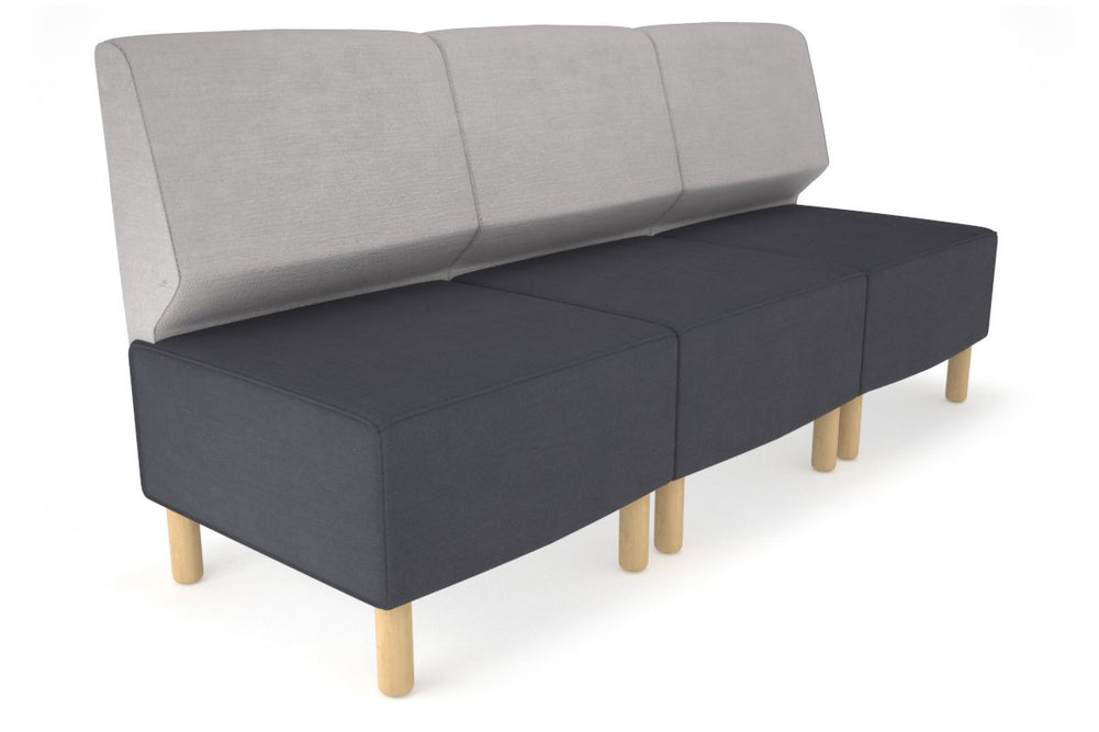 Mondo 3 Seater Lounge-chrome light blue 