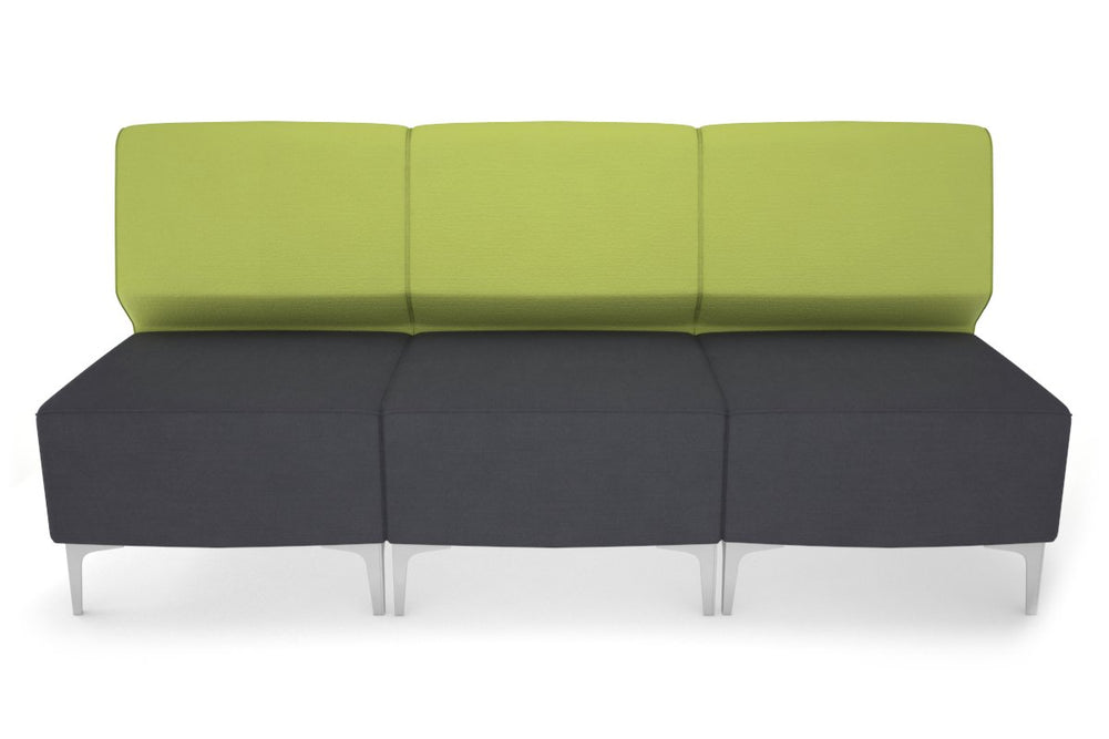Mondo 3 Seater Lounge-chrome light green 