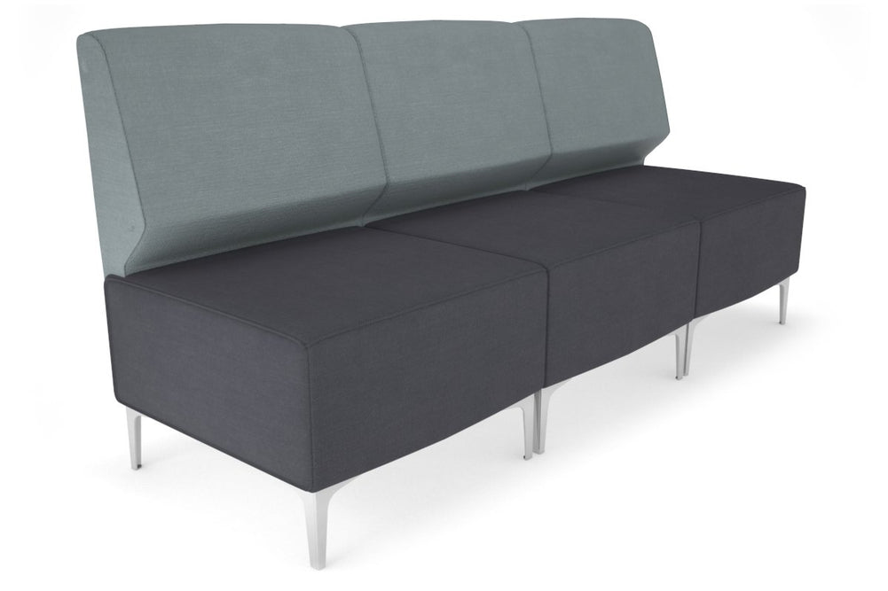 Mondo 3 Seater Lounge-chrome light blue 