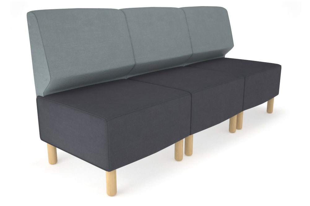 Mondo 3 Seater Lounge-chrome light blue 